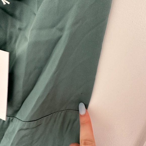 Reformation Frankie Sleeveless Maxi Silk Dress Verdigris Center Back Slit 6 - Picture 4 of 9